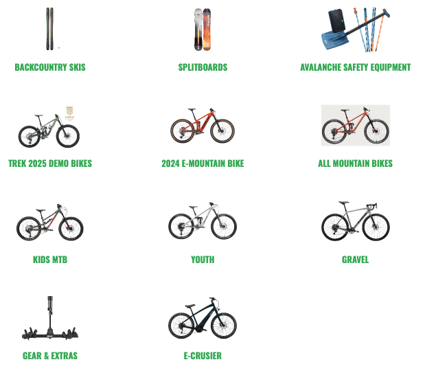 Bike Rentals &amp; Demo in Squamish